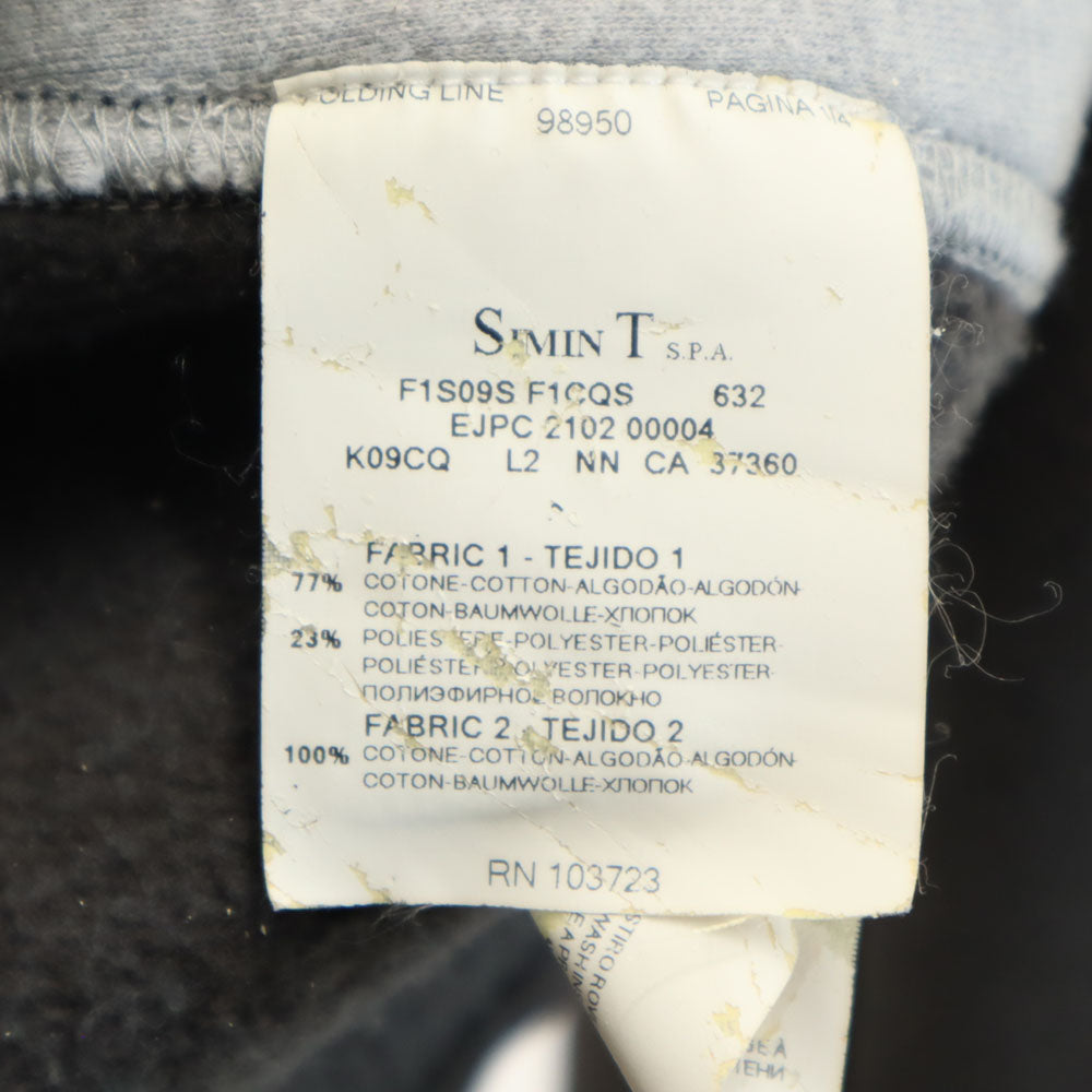 Emporio Armani エンポリオアルマーニ レイヤード フーデッド ピーコート S チャコールグレー 裏起毛 EASY FIT メンズ