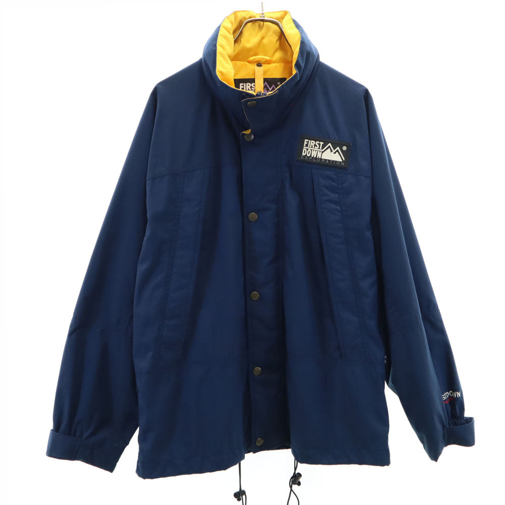 FIRSTDOWN ファーストダウン 90s オールド 長袖 ナイロンジャケット L ネイビー系 裏メッシュ メンズ