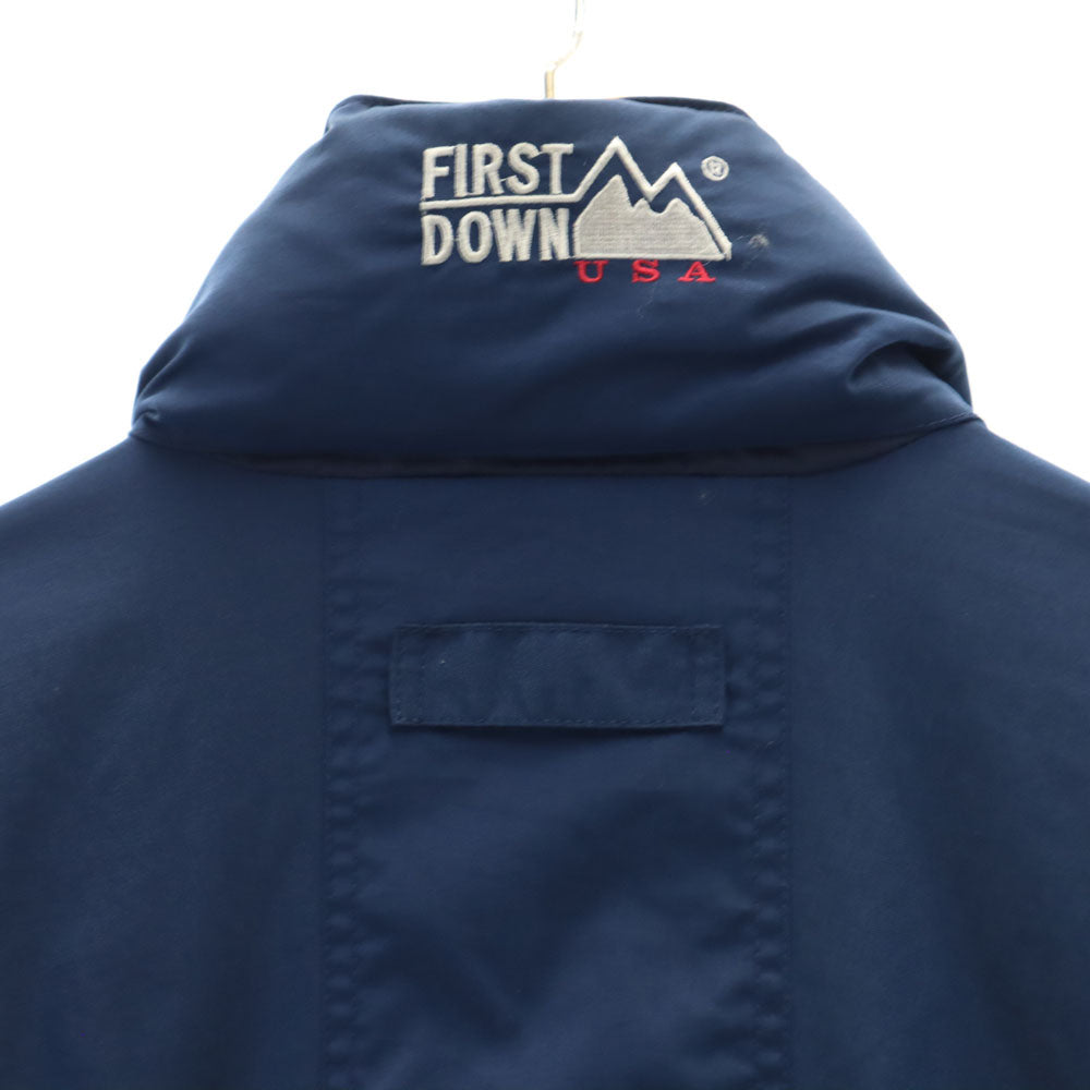 FIRSTDOWN ファーストダウン 90s オールド 長袖 ナイロンジャケット L ネイビー系 裏メッシュ メンズ