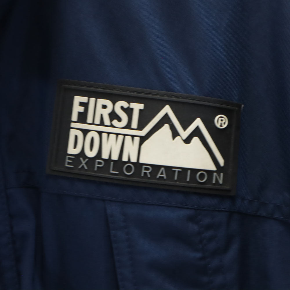 FIRSTDOWN ファーストダウン 90s オールド 長袖 ナイロンジャケット L ネイビー系 裏メッシュ メンズ
