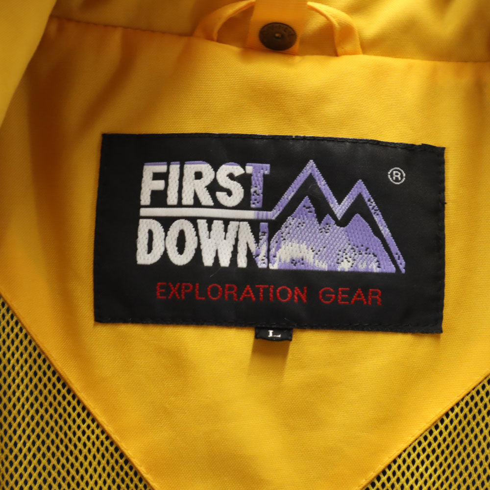 FIRSTDOWN ファーストダウン 90s オールド 長袖 ナイロンジャケット L ネイビー系 裏メッシュ メンズ