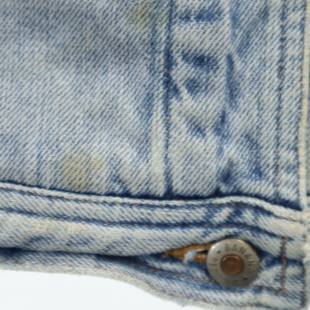 Banana Republic バナナリパブリック 80s 90s USA製 オールド 長袖 デニムジャケット S 裏チェック ジージャン レディース