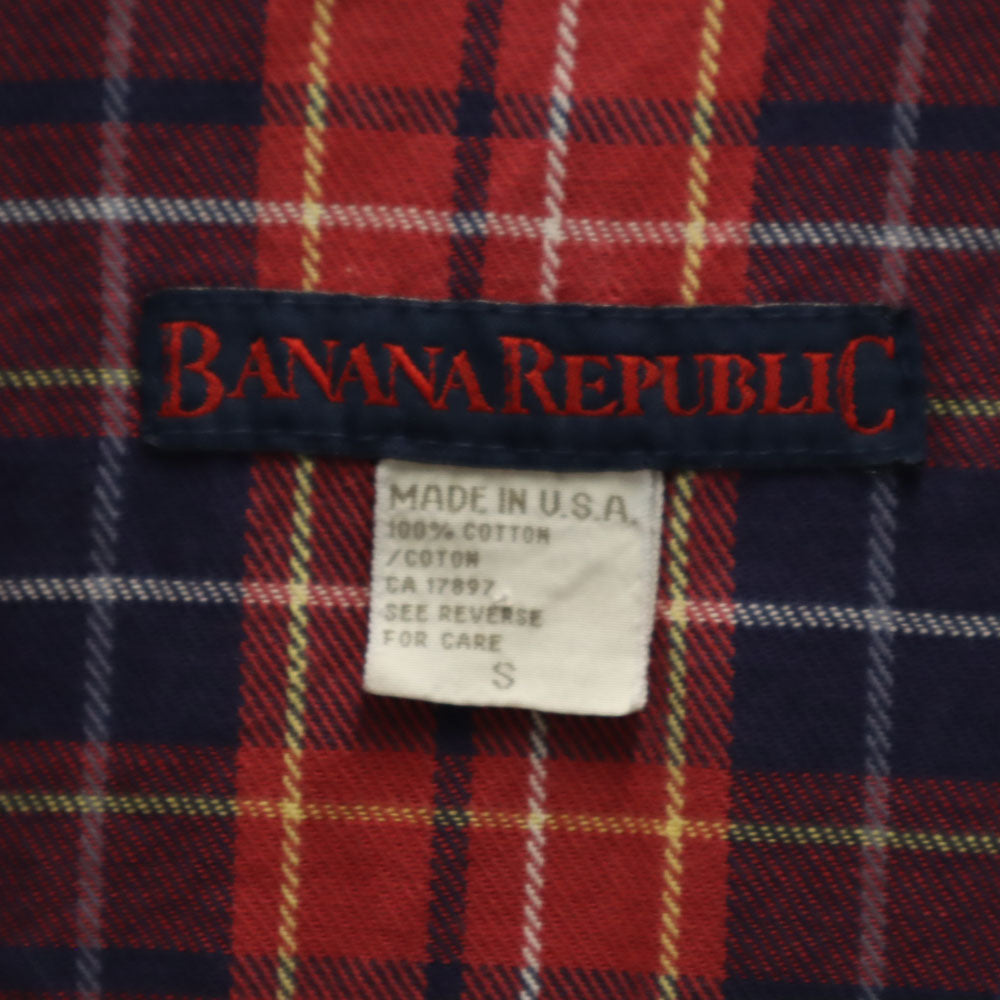 Banana Republic バナナリパブリック 80s 90s USA製 オールド 長袖 デニムジャケット S 裏チェック ジージャン レディース