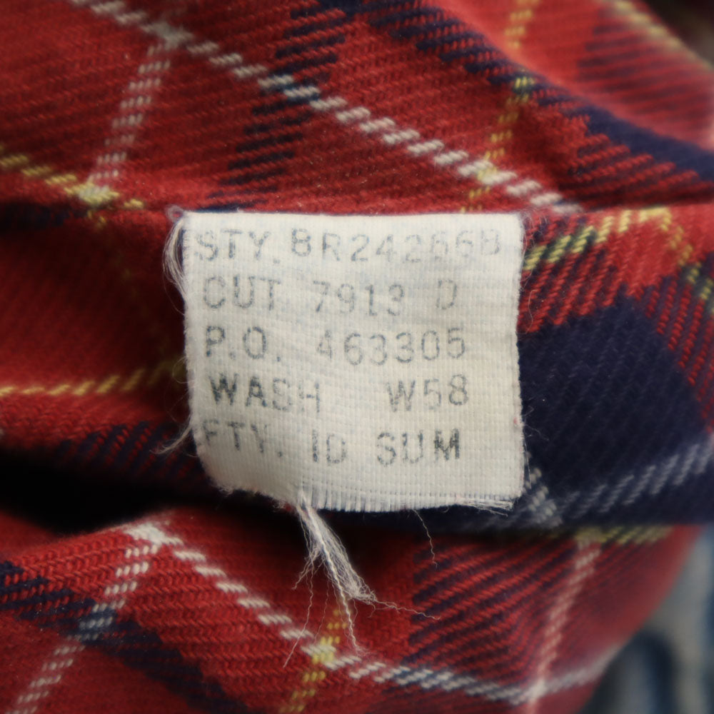 Banana Republic バナナリパブリック 80s 90s USA製 オールド 長袖 デニムジャケット S 裏チェック ジージャン レディース