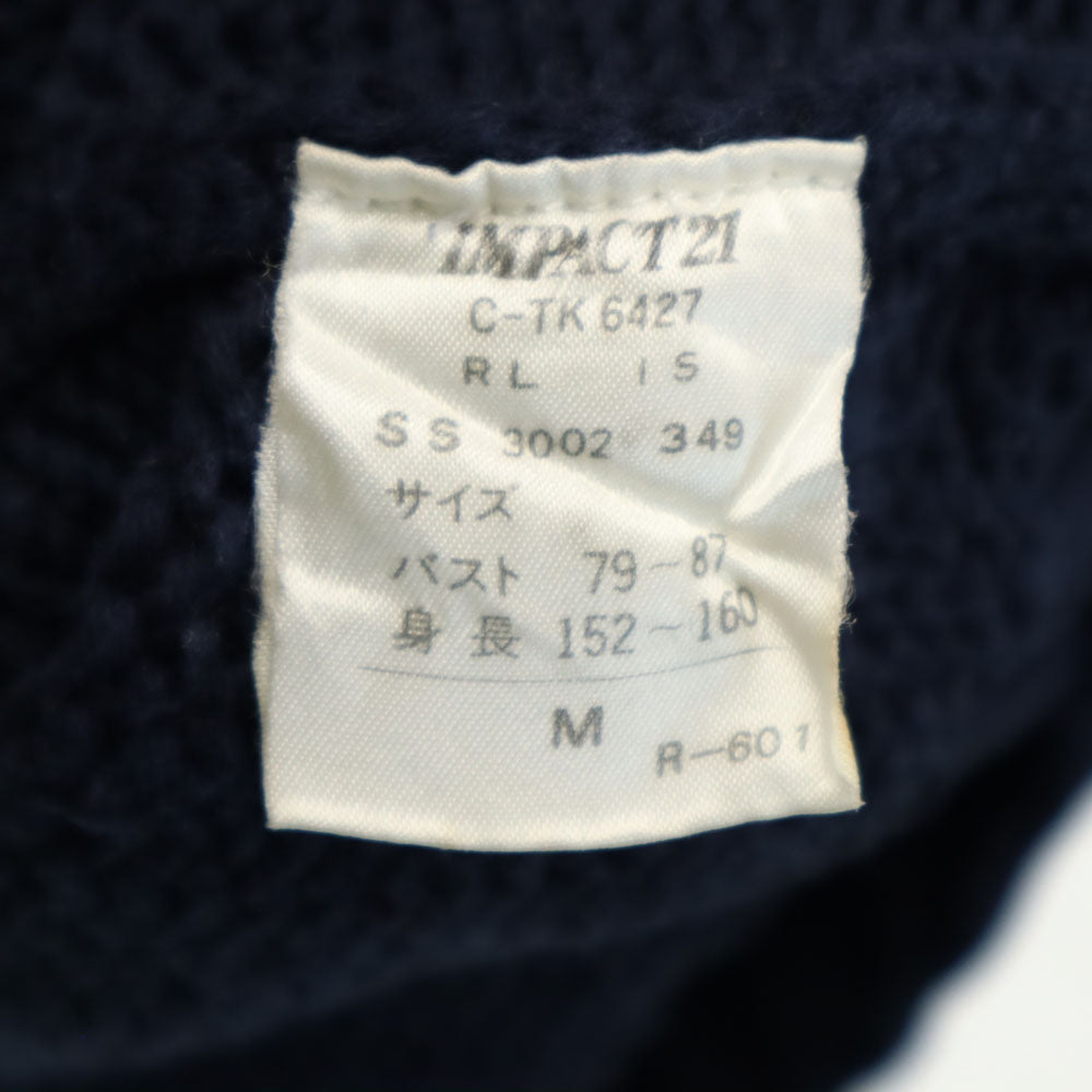 POLO COUNTRY ポロカントリー ラルフローレン オールド 長袖 コットンニット セーター M ネイビー系 星条旗 レディース