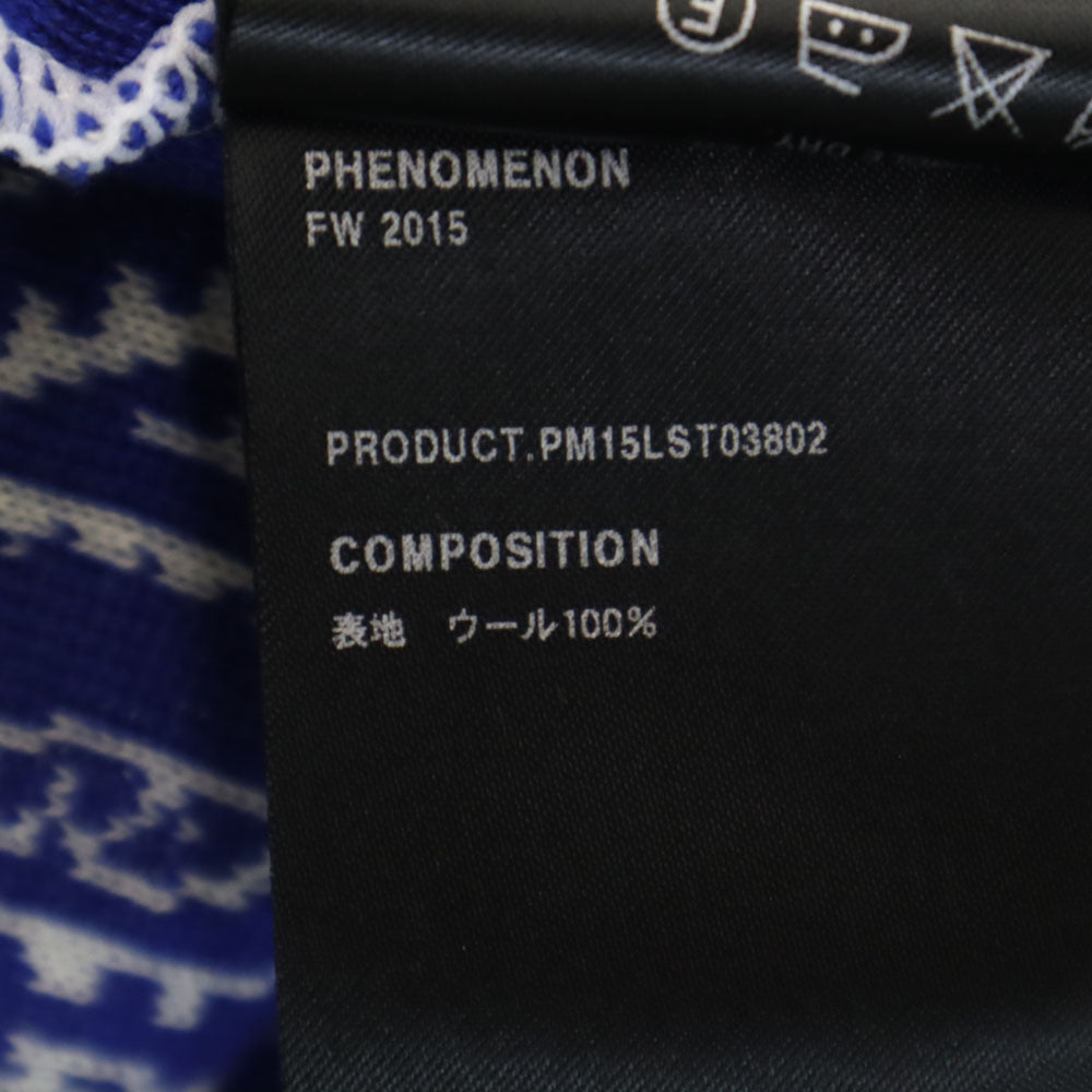 未使用 PHENOMENON フェノメノン ウール ペイズリー柄 長袖 セーター L ホワイト ニット レディース