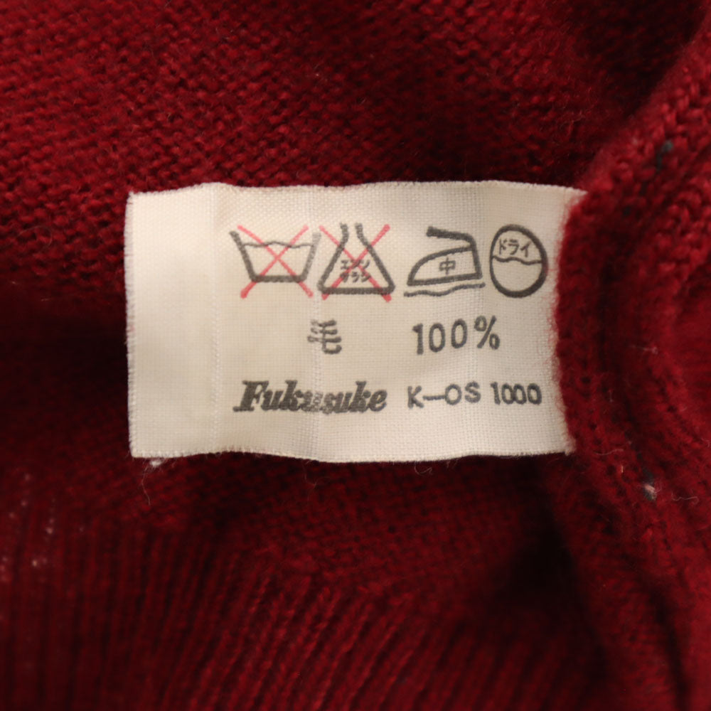 YVES SAINT LAURENT イヴサンローラン 90s カシミヤ100% オールド 長袖 Vネック セーター S ボルドー ニット メンズ