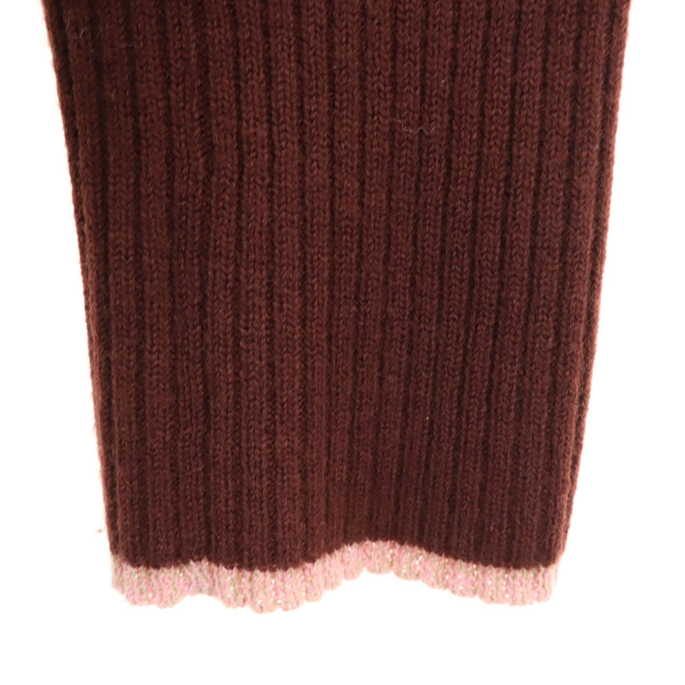 コンポジション シー アタッチド レーベル ウール 長袖 タートルネック セーター 2 ブラウン系 ヨウジヤマモト リブニット レディース