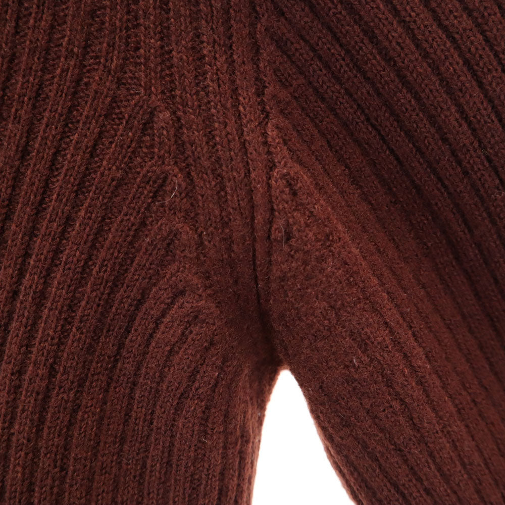 コンポジション シー アタッチド レーベル ウール 長袖 タートルネック セーター 2 ブラウン系 ヨウジヤマモト リブニット レディース