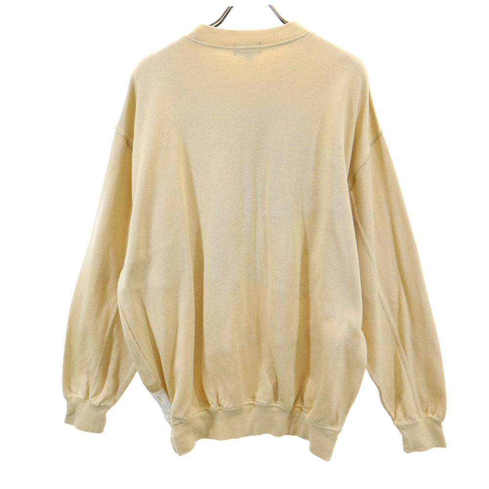 ケンゾーゴルフ 90s 日本製 オールド コットン 長袖 ニット切替 トレーナー 3 ベージュ KENZO GOLF メンズ