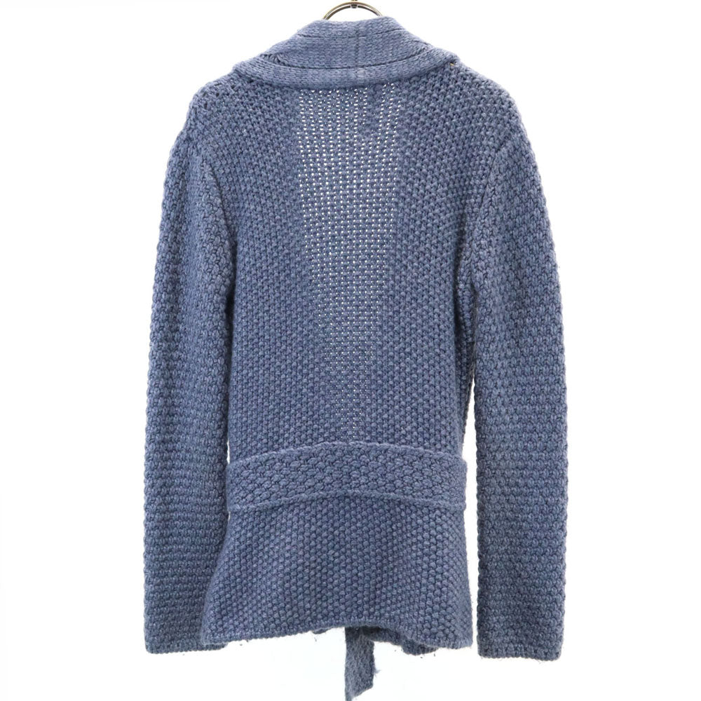 バレンシアニット イタリア製 ウールブレンド 長袖 ニットカーディガン 36 ブルーグレー レディース