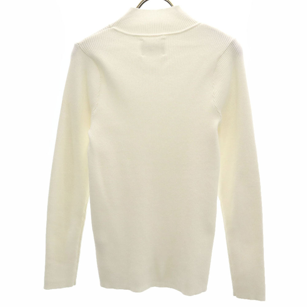 AMERI UNDRESSED アメリ 長袖 モックネック セーター F ホワイト リブニット レディース