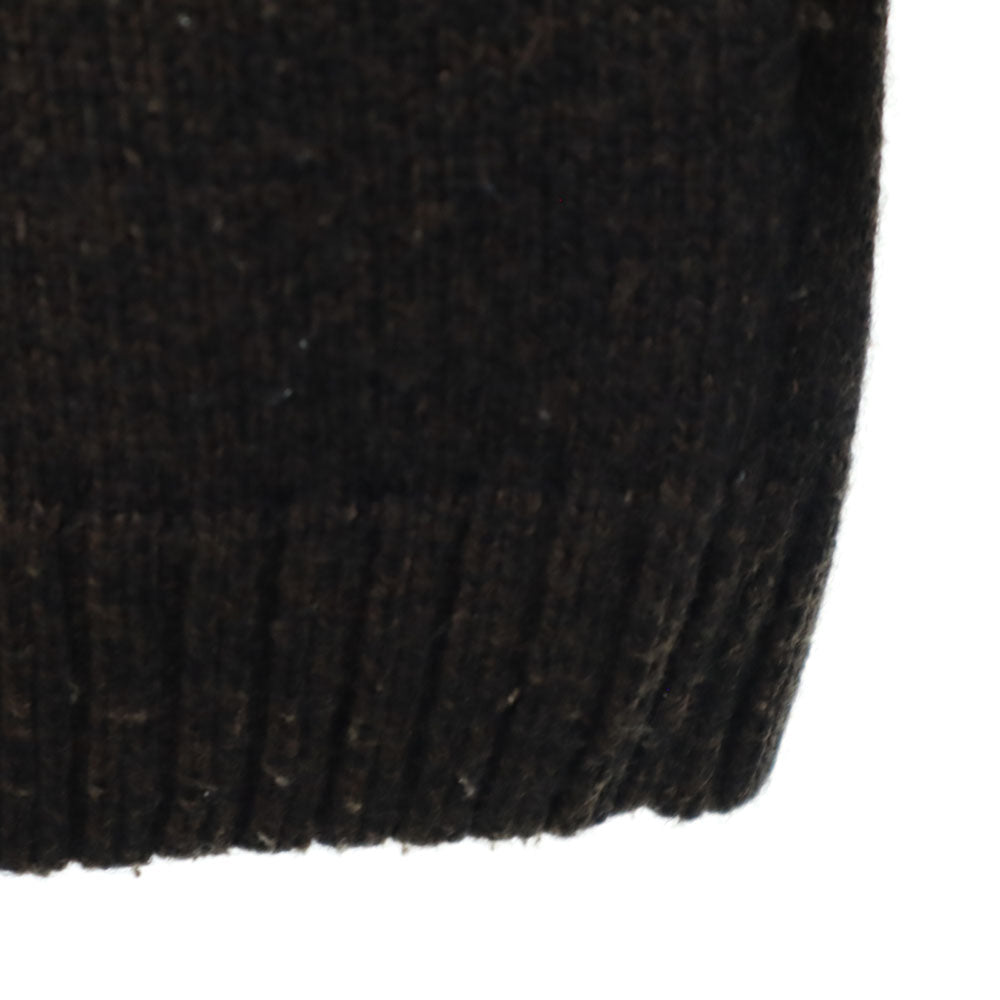 LACOSTE ラコステ 日本製 ウールブレンド ボーダー 長袖 セーター 3 ブラウン系 ニット メンズ