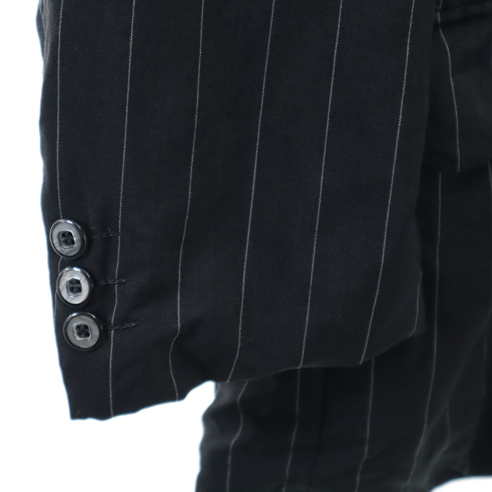 YVES SAINT LAURENT イヴサンローラン 90s オールド ストライプ 長袖 テーラードジャケット ブラック系 メンズ