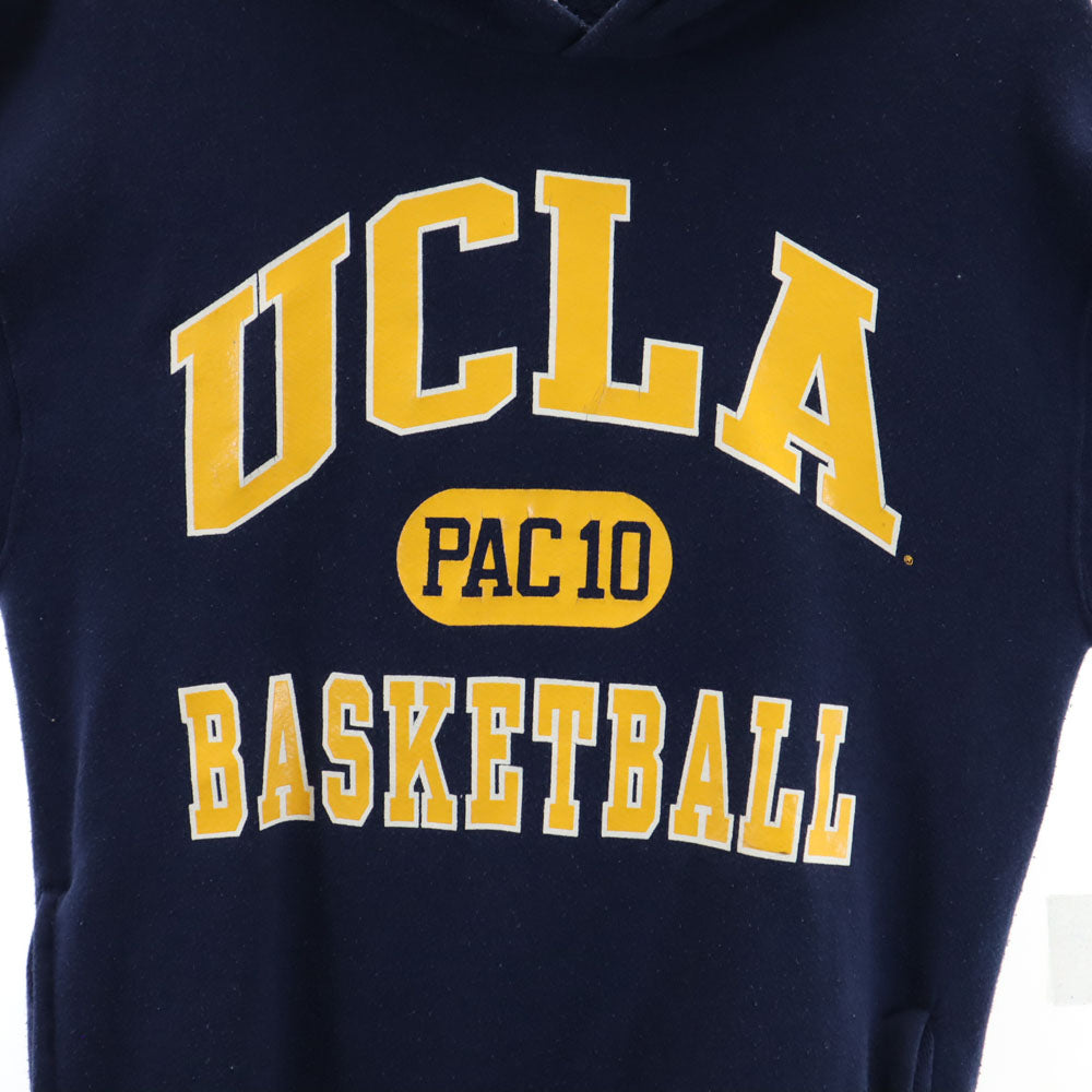 ソフィー 80s 90s UCLA バスケットボール オールド カレッジ 長袖 スウェットパーカー M ネイビー系 SOFFE 裏起毛 メンズ