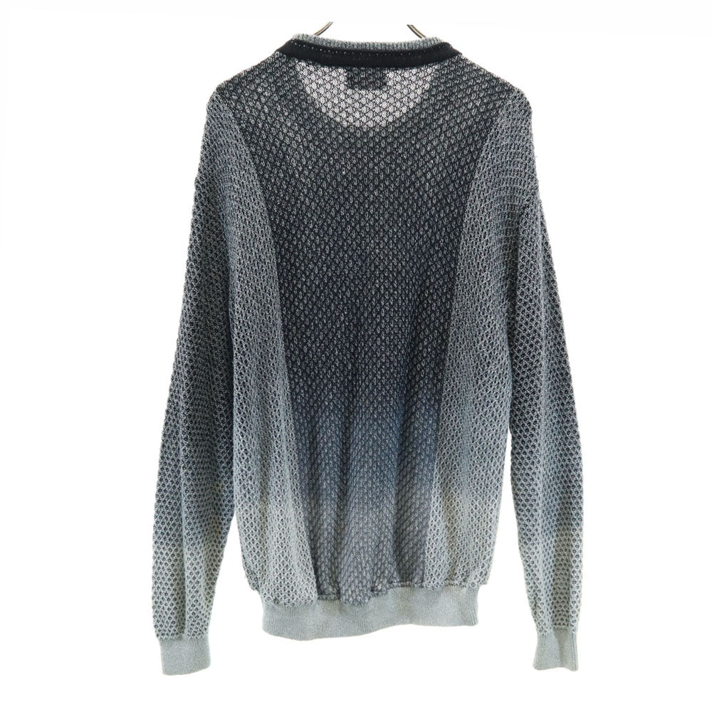 santa fe サンタフェ 90s 日本製 リネンブレンド オールド 長袖 セーター 4 グレー系 メンズ