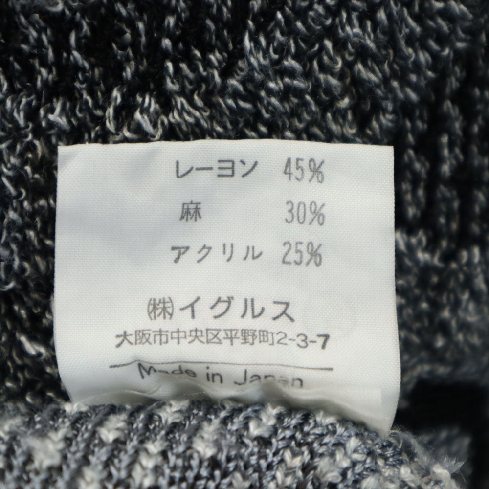 santa fe サンタフェ 90s 日本製 リネンブレンド オールド 長袖 セーター 4 グレー系 メンズ