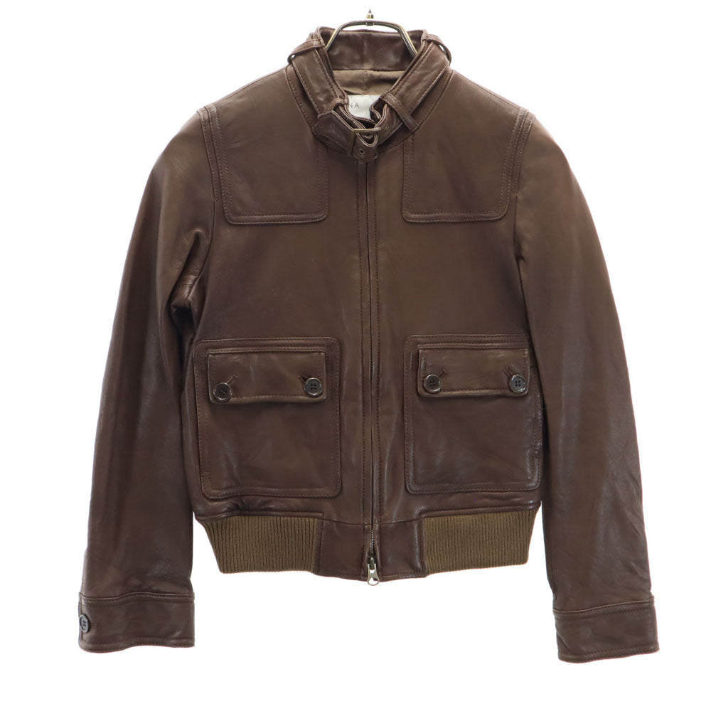 IENA イエナ シープスキン レザージャケット ブラウン ブルゾン レディース