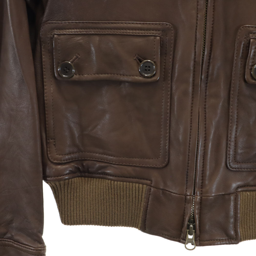 IENA イエナ シープスキン レザージャケット ブラウン ブルゾン レディース