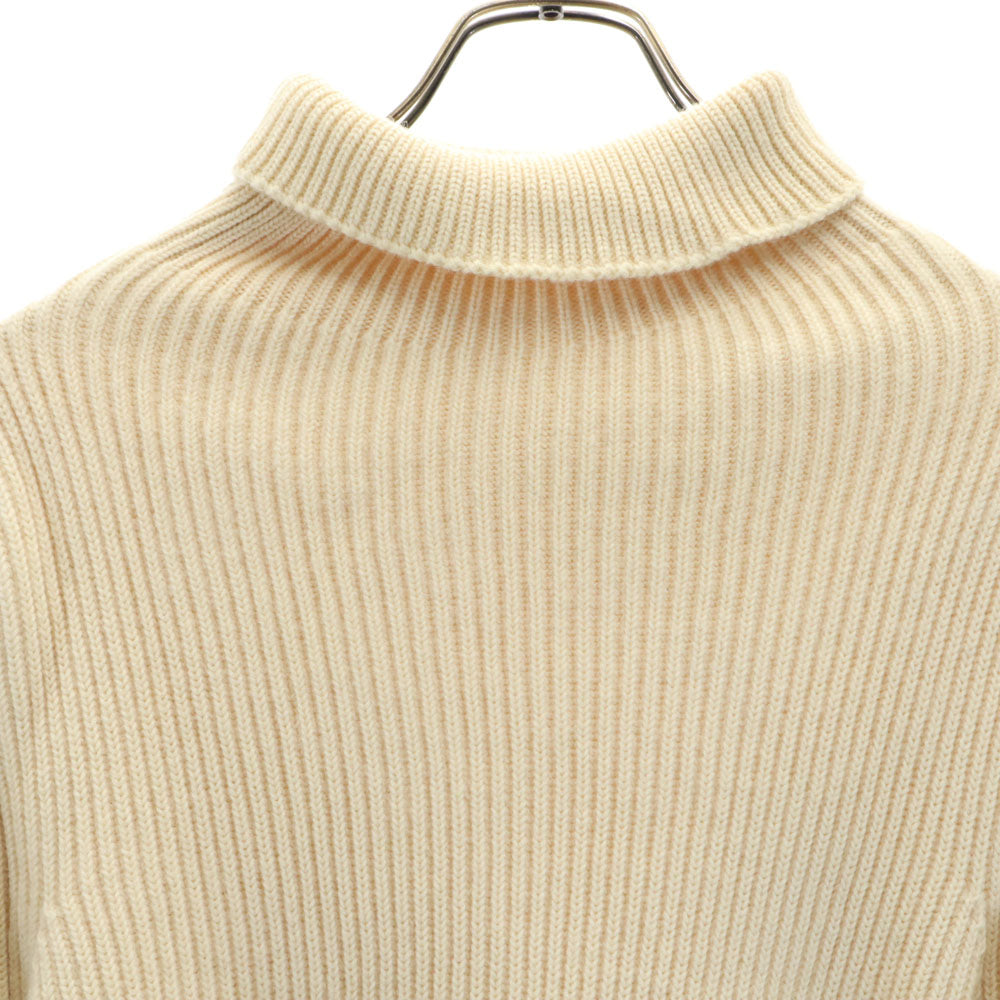 ANDERSEN-ANDERSEN アンデルセンアンデルセン イタリア製 長袖 タートルネック セーター S アイボリー リブニット メンズ