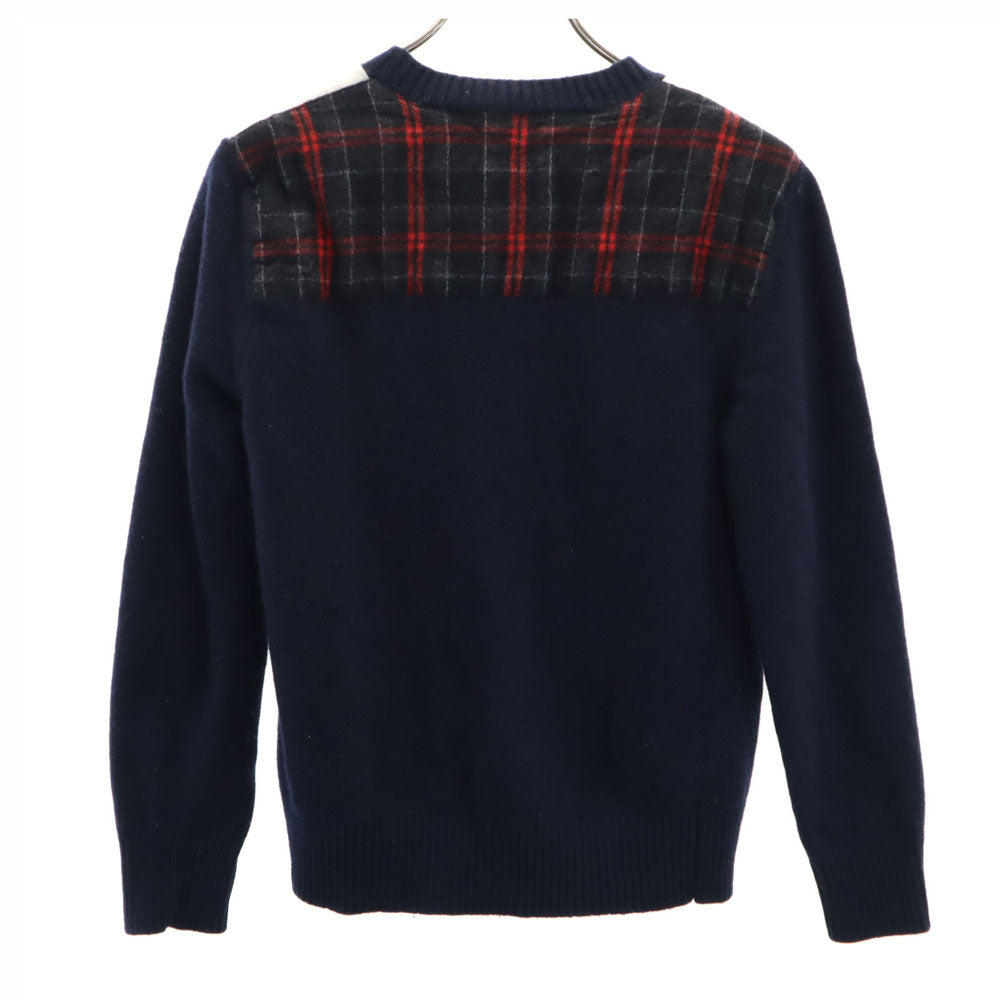 MARNI マルニ イタリア製 ヴァージンウール 長袖 セーター 44 ネイビー ニット レディース