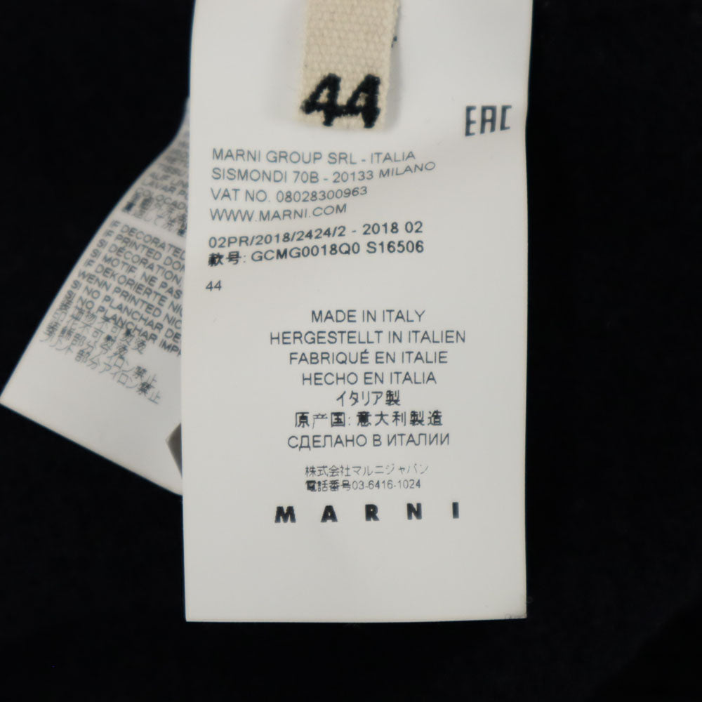MARNI マルニ イタリア製 ヴァージンウール 長袖 セーター 44 ネイビー ニット レディース