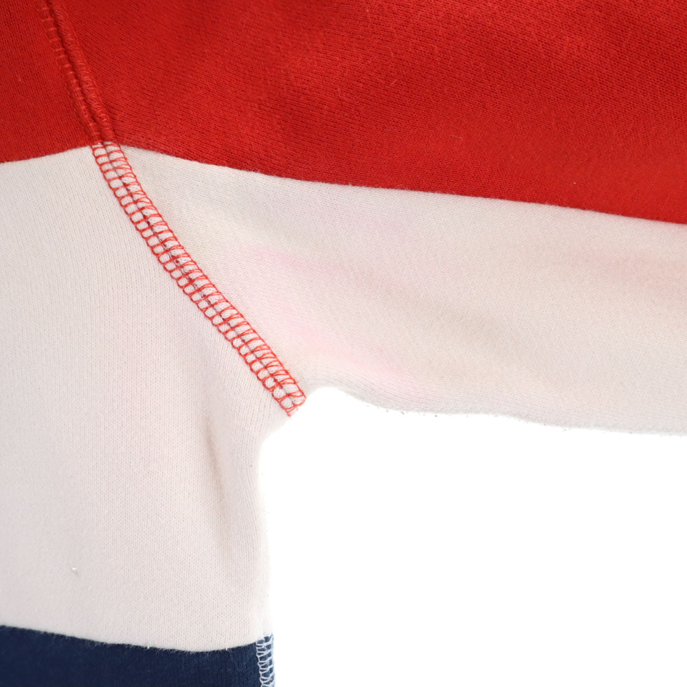 アベイシングエイプ 長袖 スウェット トレーナー XS 赤×白×ネイビー A BATHING APE 裏起毛 メンズ