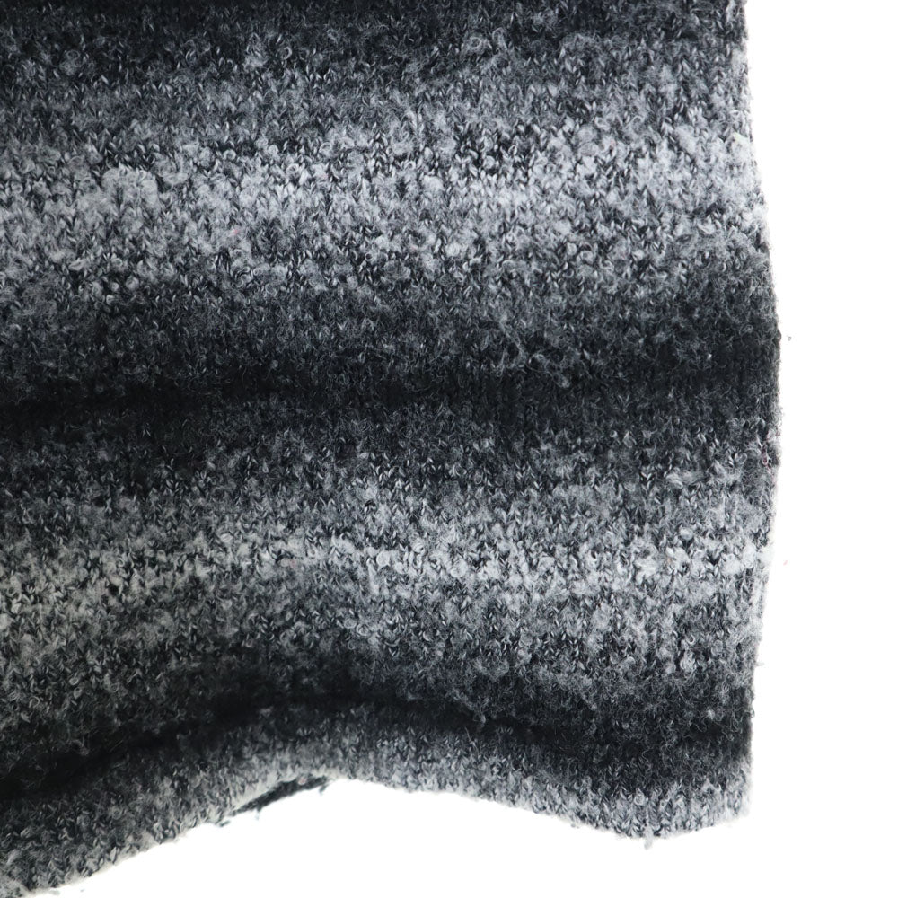 HUGO BOSS ヒューゴボス ボーダー柄 長袖 Vネック セーター S グレー ニット メンズ