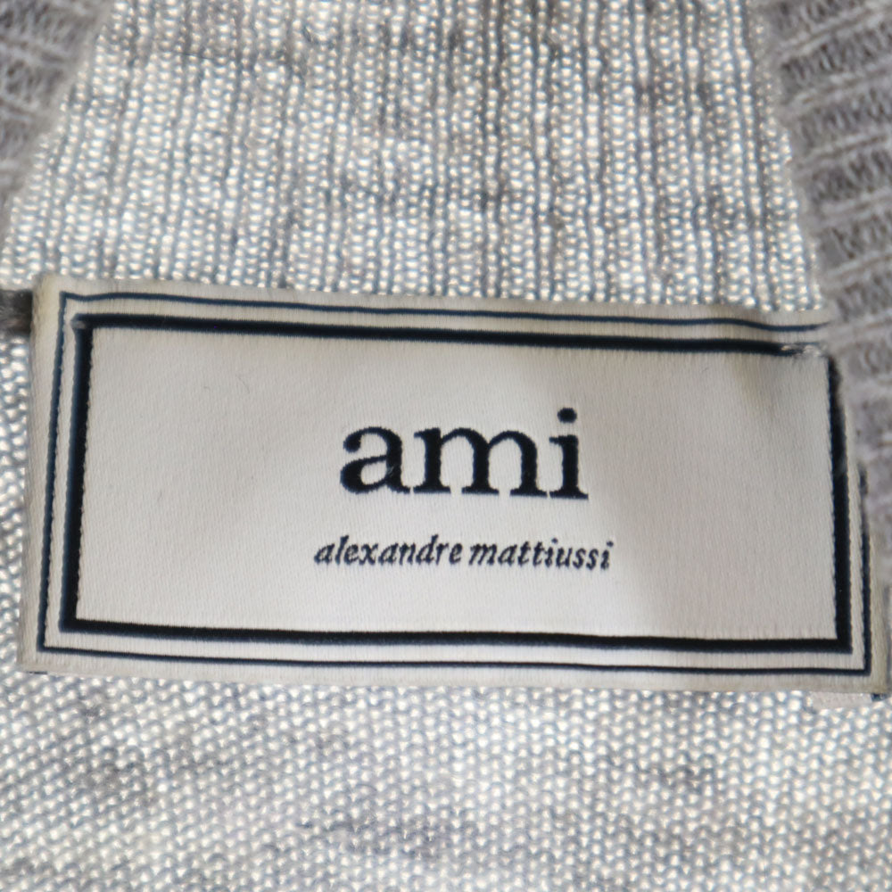 ami アミ ポルトガル製 カシミヤブレンド 長袖 タートルネック セーター S グレー ニット レディース