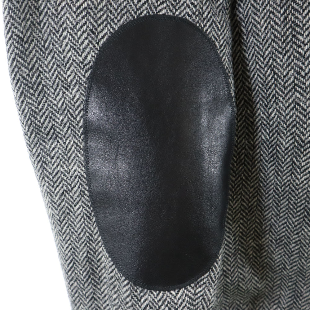 ディースクエアード イタリア製 ヘリンボーン ツイード テーラードジャケット 44 ブラック 他 DSQUARED2 ブレザー エルボーパッチ メンズ