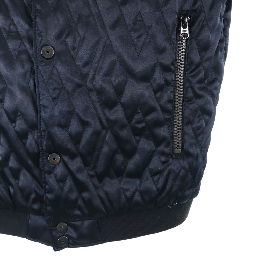 ジースターロゥ ボンバー 中綿ジャケット S ネイビー ブルゾン キルティング メンズ