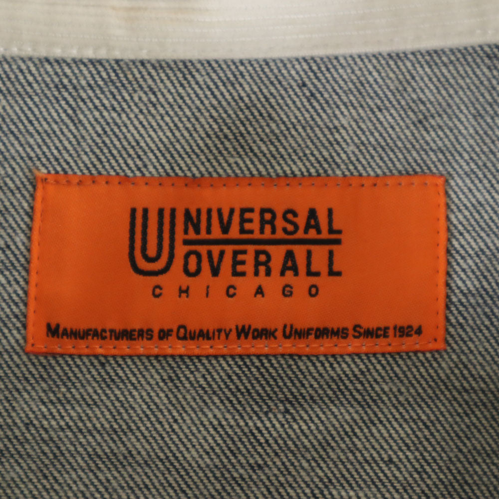 UNIVERSAL OVERALL ユニバーサルオーバーオール デニム カバーオール L インディゴ 襟コーデュロイ メンズ