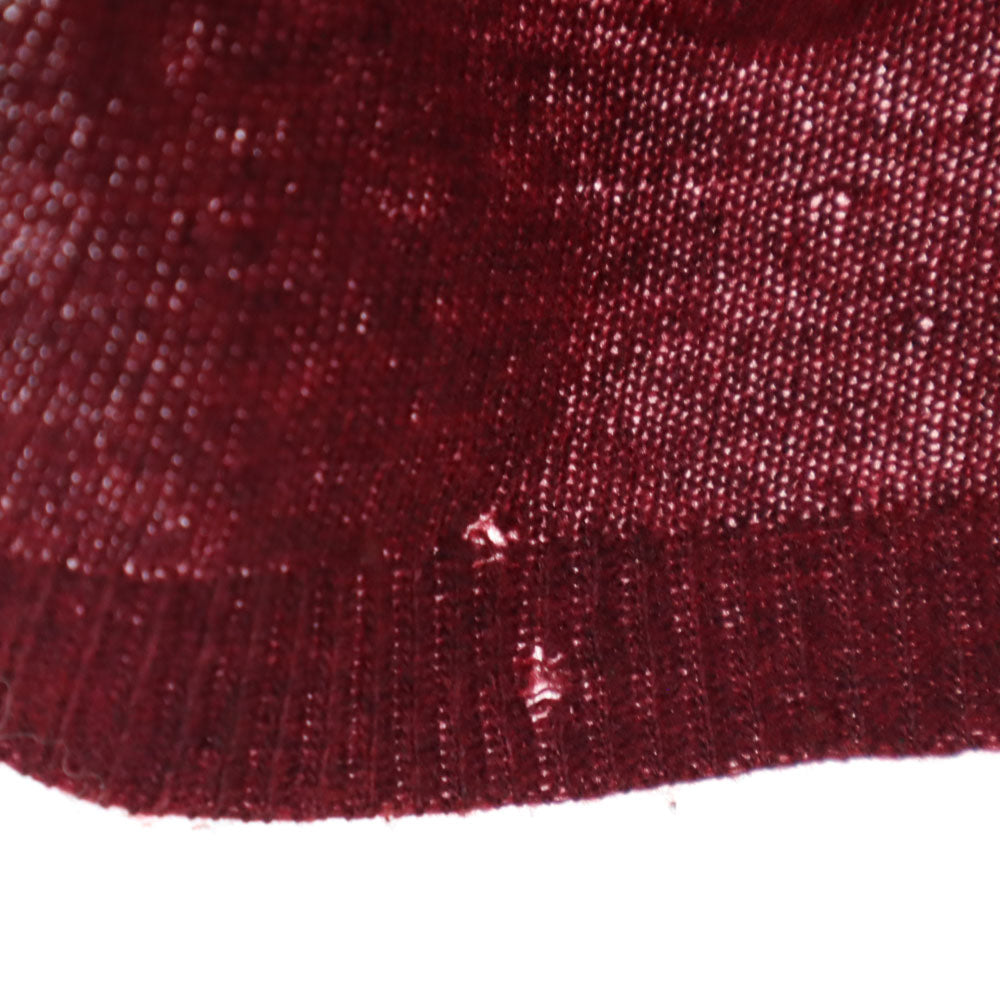 PEARLY GATES パーリーゲイツ イタリア製 ゴルフ 長袖 Vネック セーター 2 ボルドー GOLF ニット レディース