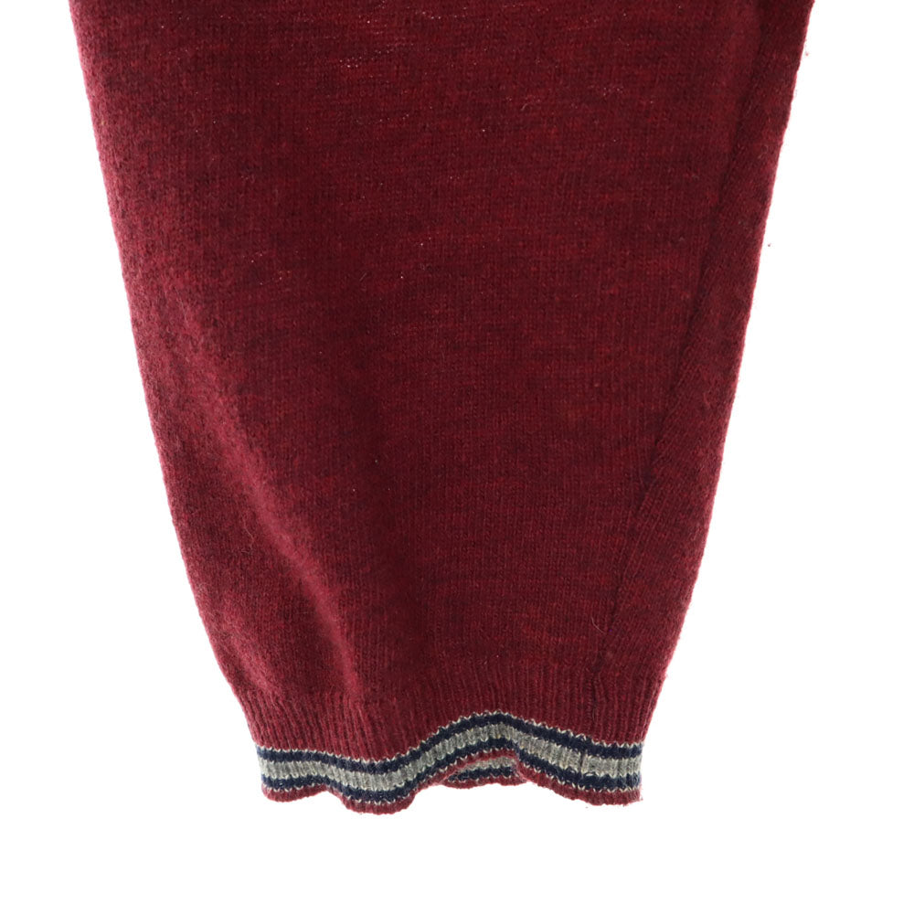 PEARLY GATES パーリーゲイツ イタリア製 ゴルフ 長袖 Vネック セーター 2 ボルドー GOLF ニット レディース