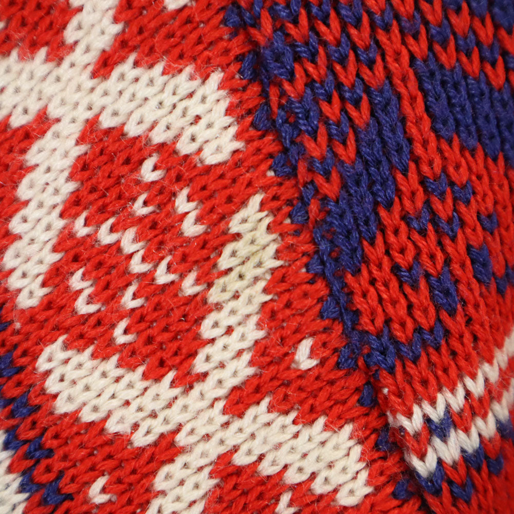 PFISTER 80s オールド 総柄 ニットジャケット レッド レディース