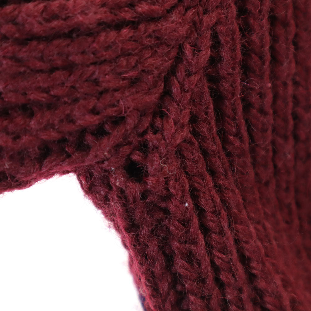 Y's ワイズ 日本製 長袖 ニットカーディガン ボルドー ヨウジヤマモト レディース