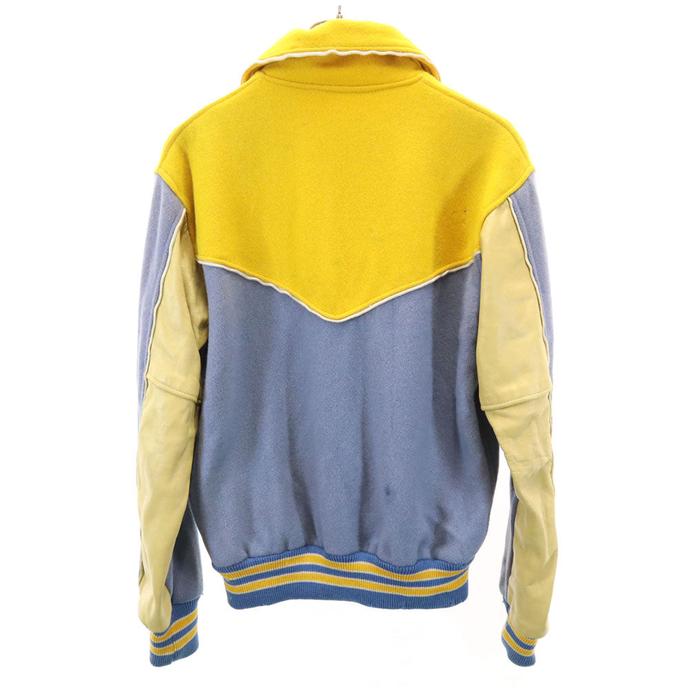 カンデル 80s ヴィンテージ レタードワッペン バーシティ ジャケット 38 グレー スタジャン メンズ