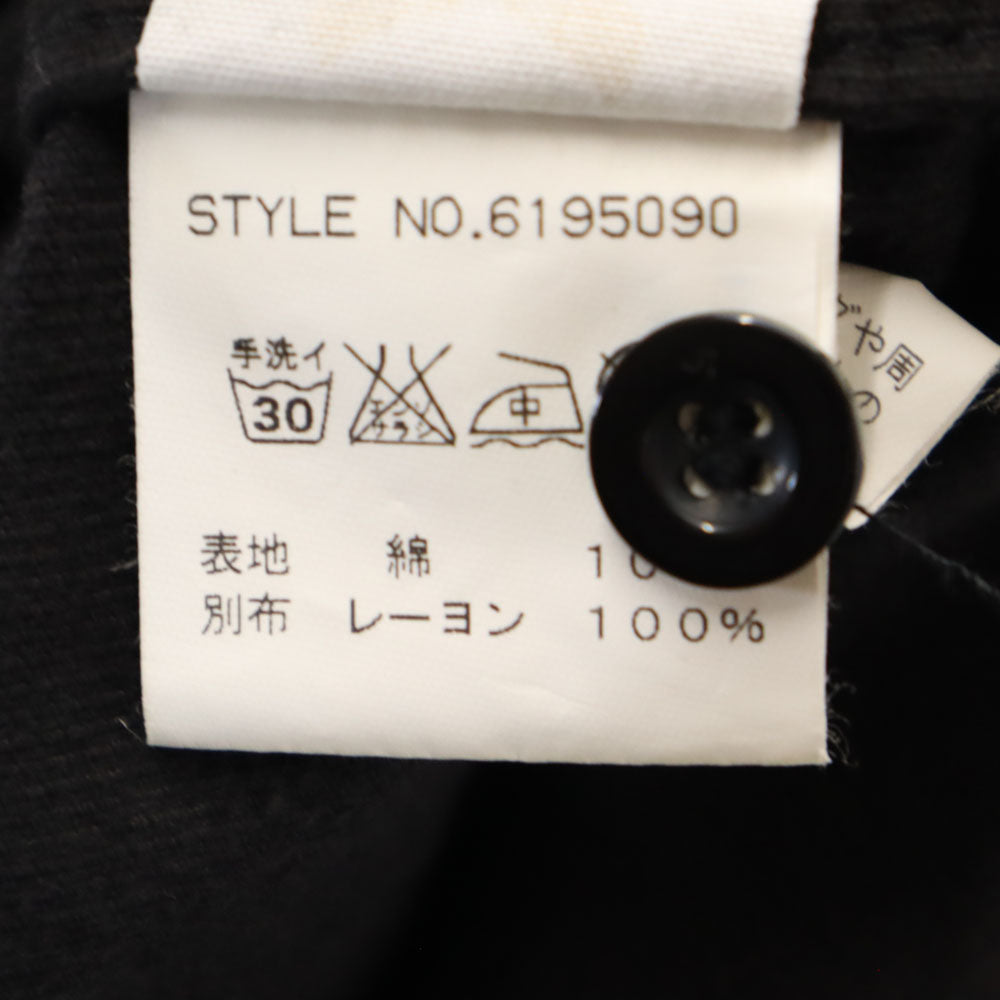 AVIREX アヴィレックス バック刺繍 長袖 コーデュロイシャツ M ブラック メンズ