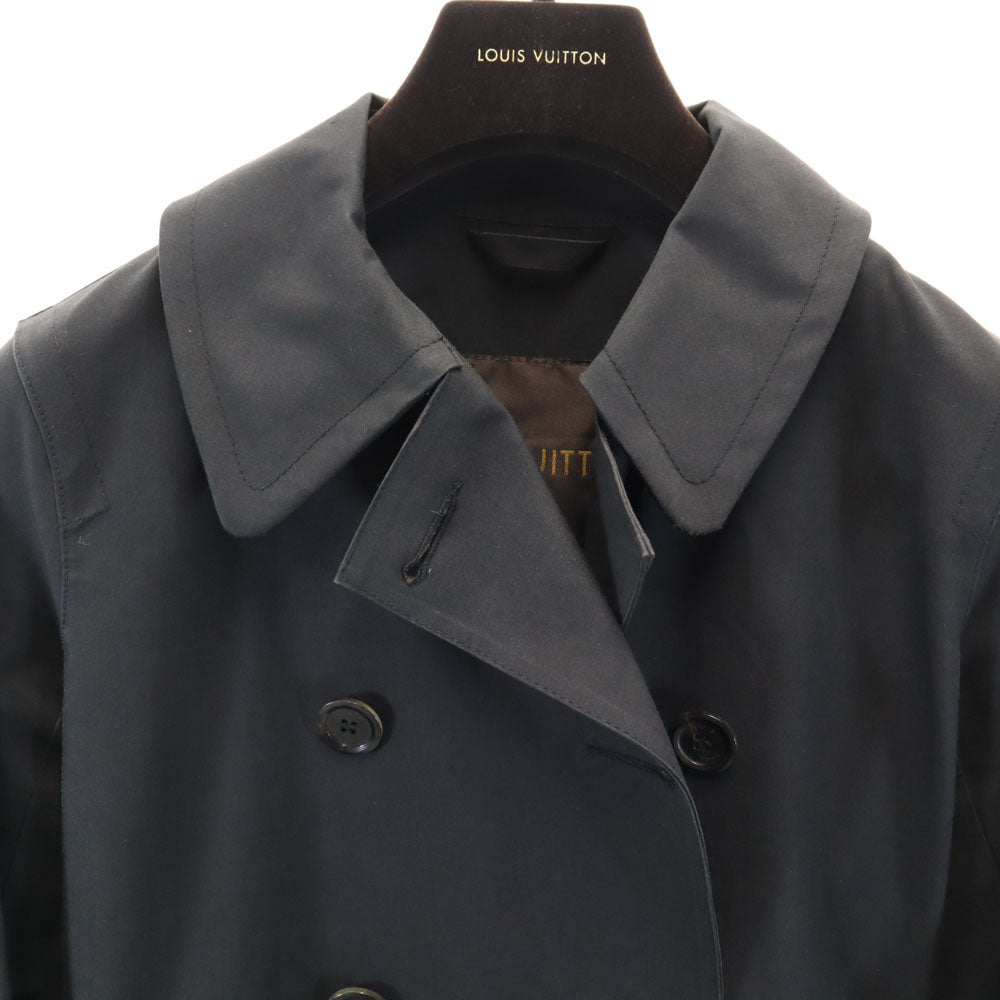 LOUIS VUITTON ルイヴィトン スコットランド製 マッキントッシュ トレンチコート 34 チャコールブラック カバー付き レディース