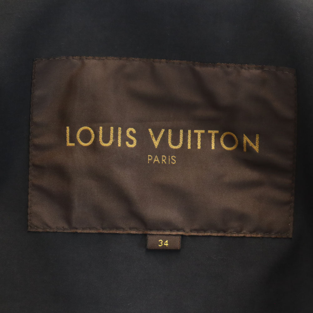 LOUIS VUITTON ルイヴィトン スコットランド製 マッキントッシュ トレンチコート 34 チャコールブラック カバー付き レディース