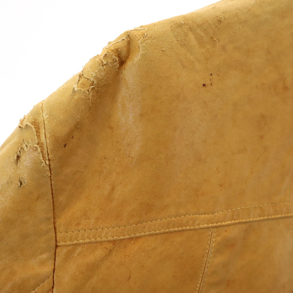 VINTAGE ヴィンテージ 70s デカタロン レザージャケット 44 キャメル ブルゾン IDEALジップ メンズ