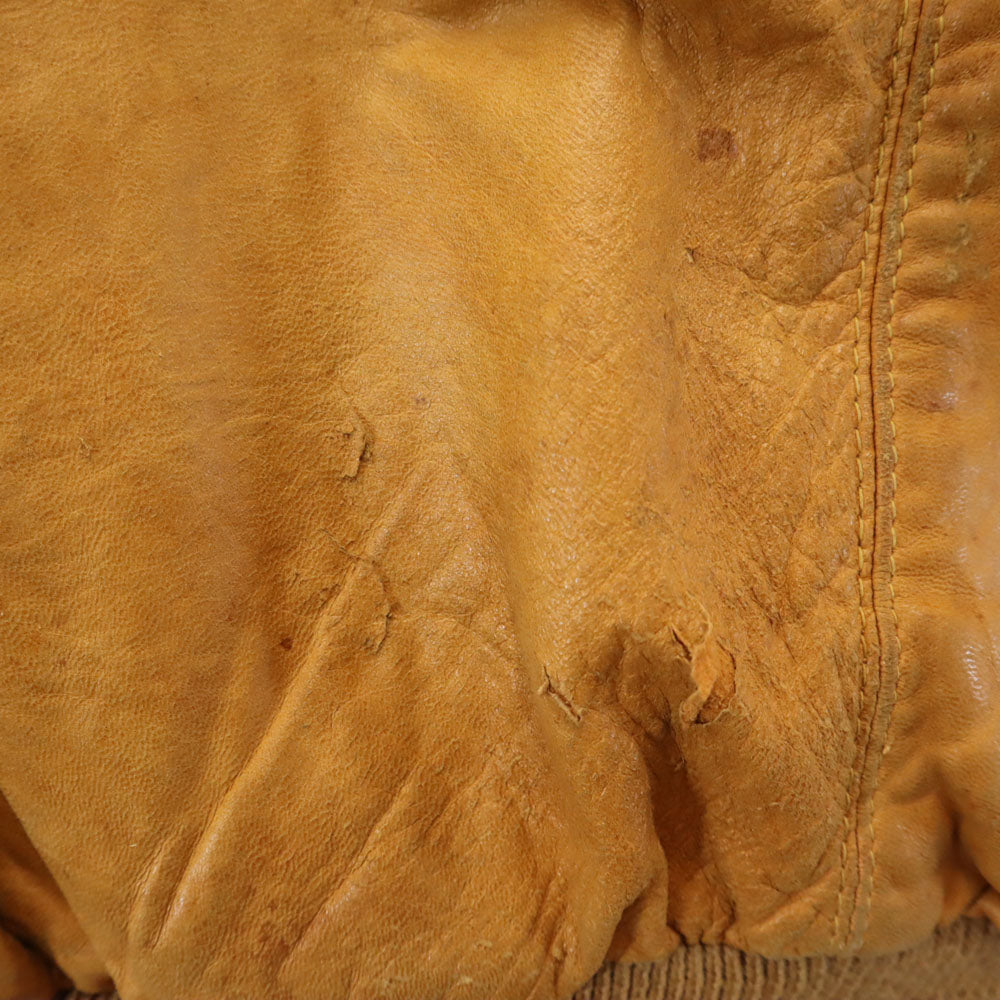 VINTAGE ヴィンテージ 70s デカタロン レザージャケット 44 キャメル ブルゾン IDEALジップ メンズ