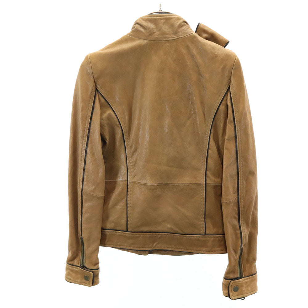 RED VALENTINO レッドヴァレンティノ レザージャケット 38 ベージュブラウン ライダース レディース