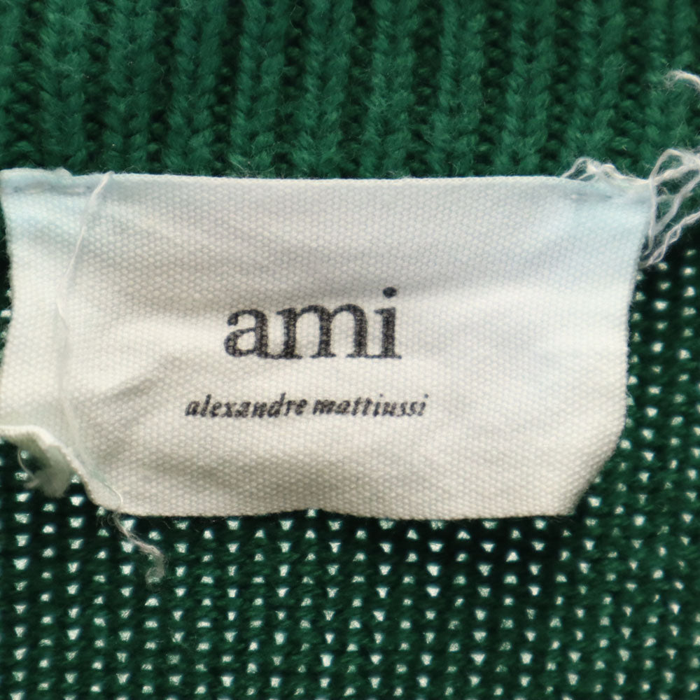 ami アミ ポルトガル製 長袖 セーター S グリーン ニット レディース