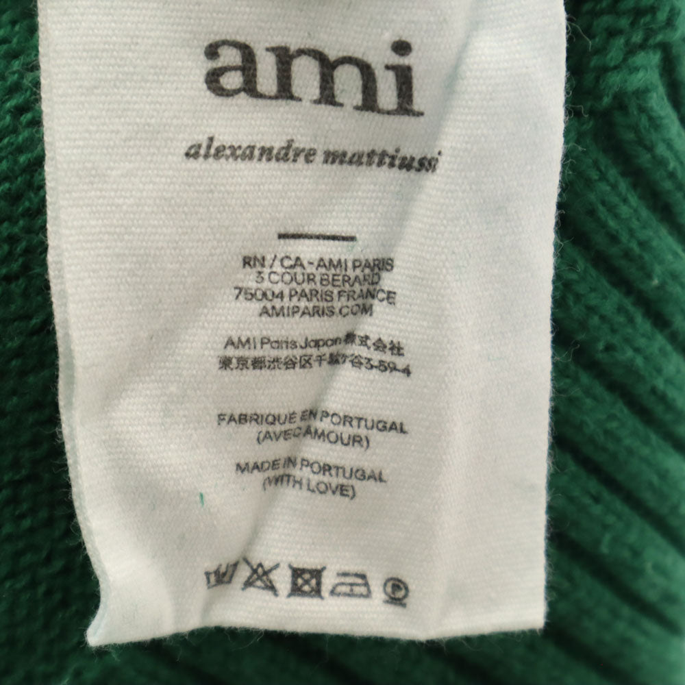 ami アミ ポルトガル製 長袖 セーター S グリーン ニット レディース
