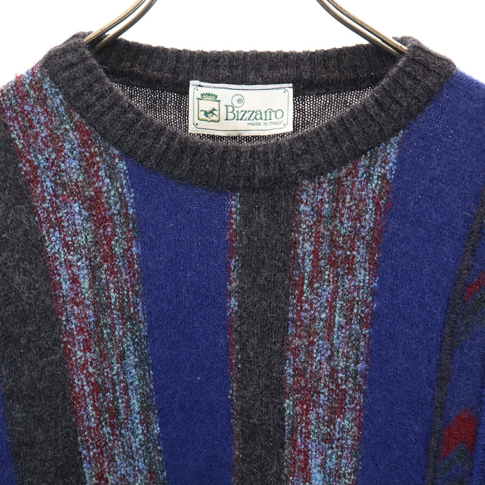 Bizzarro 90s イタリア製 オールド モヘア混 長袖 セーター 48 チャコールグレー ニット メンズ