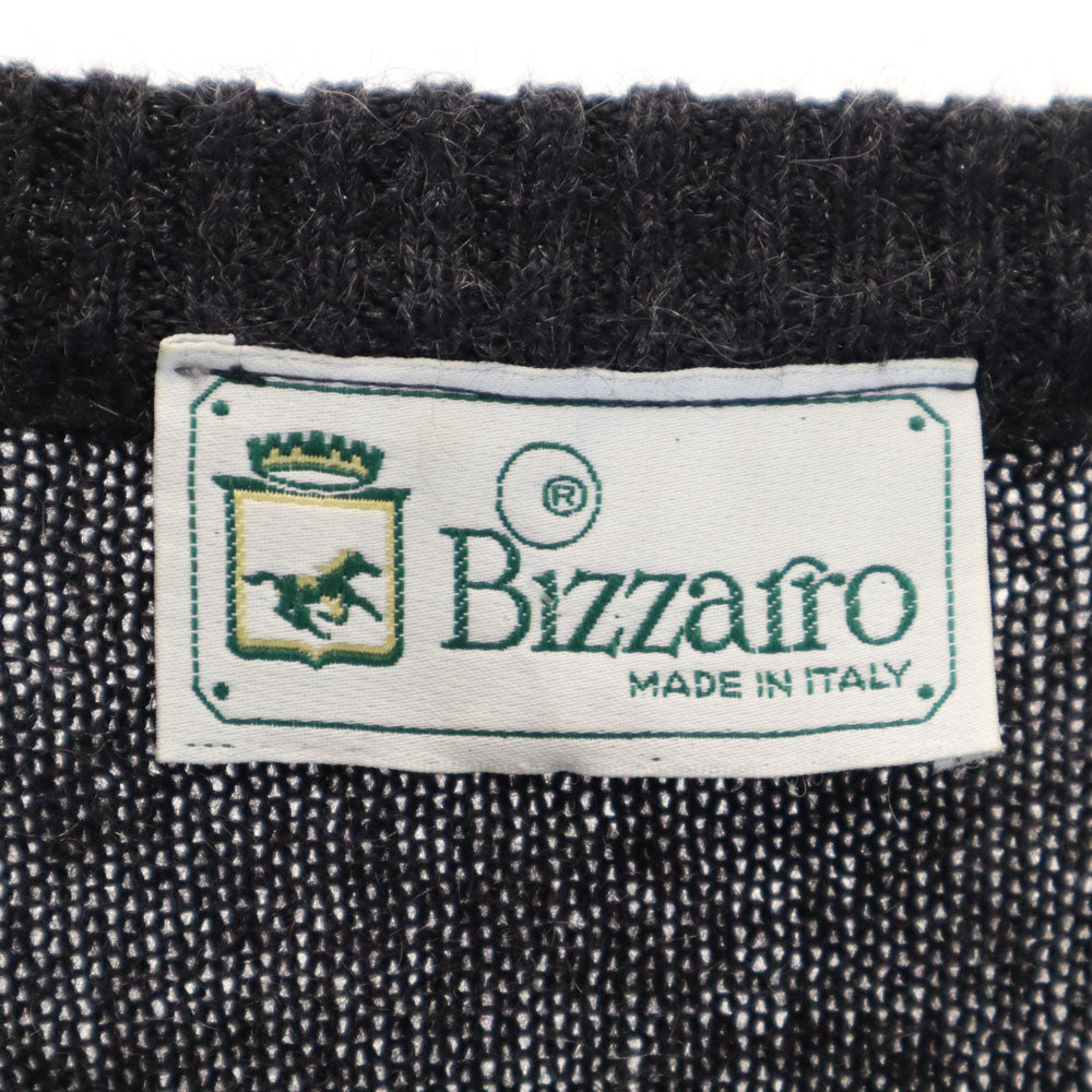 Bizzarro 90s イタリア製 オールド モヘア混 長袖 セーター 48 チャコールグレー ニット メンズ