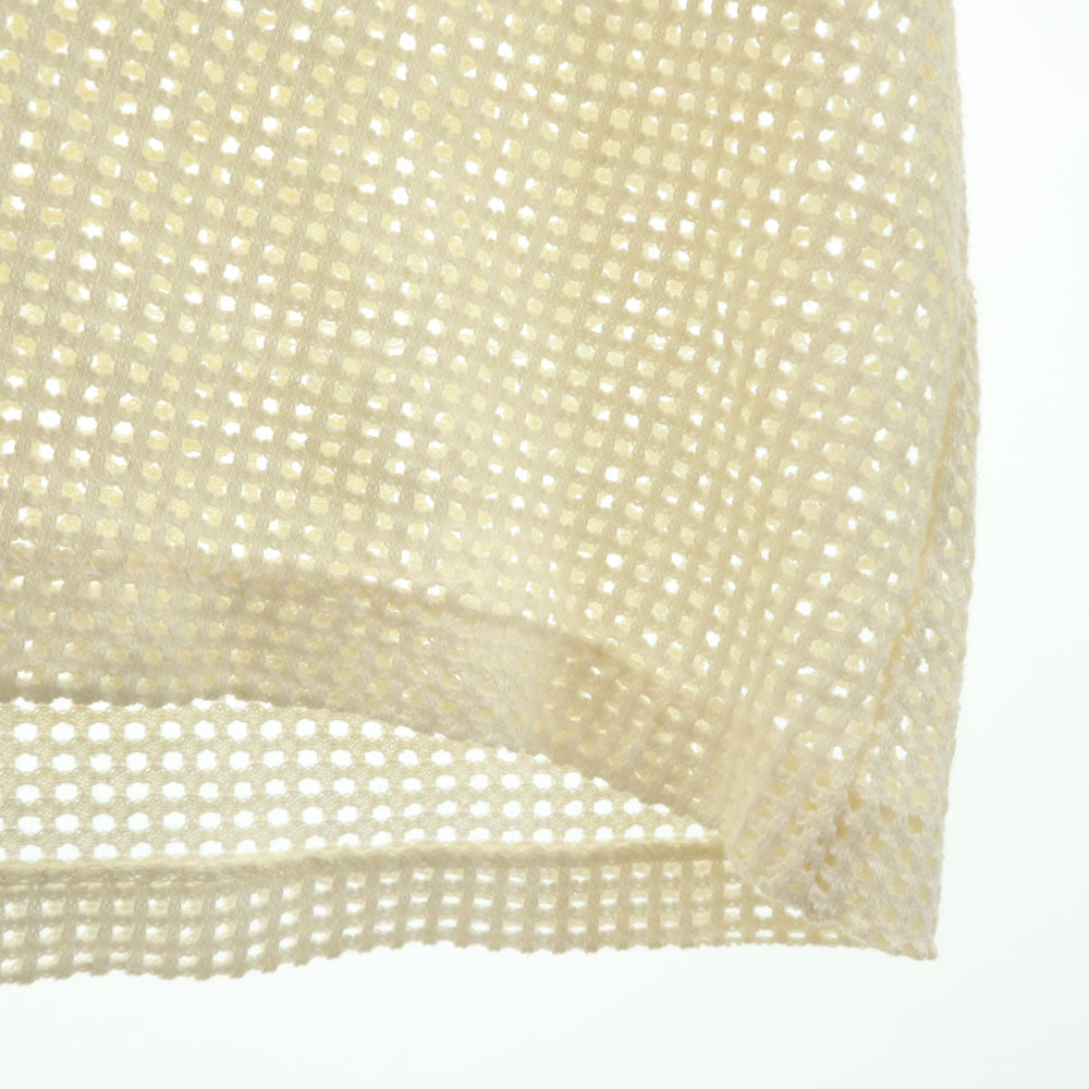 FSSC SPORTS WEAR 80s 90s USA製 オールド メッシュ切り替 半袖 Vネック Tシャツ S アイボリー FSSC SPORTS WEAR レディース