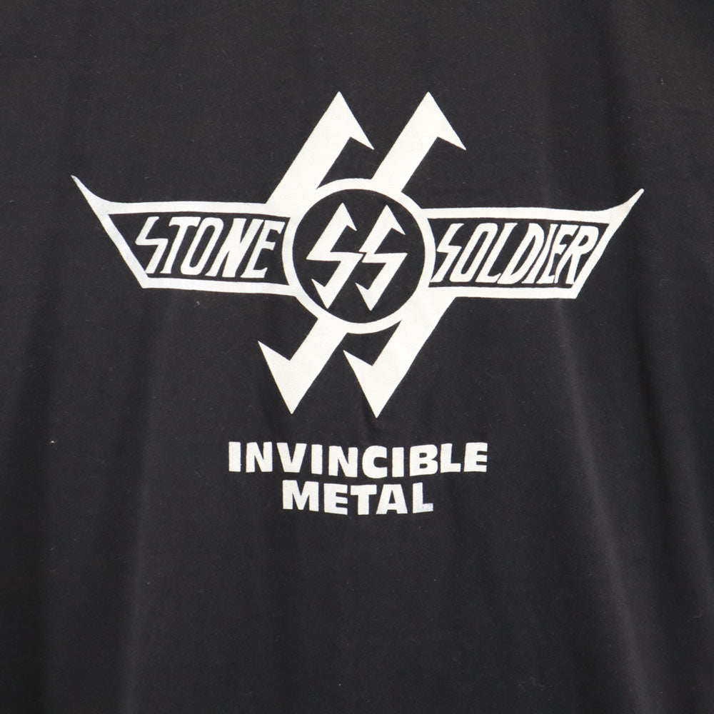 メタル バンド STONE SOLDIER 半袖 Tシャツ チャコールブラック メタル バンT メンズ
