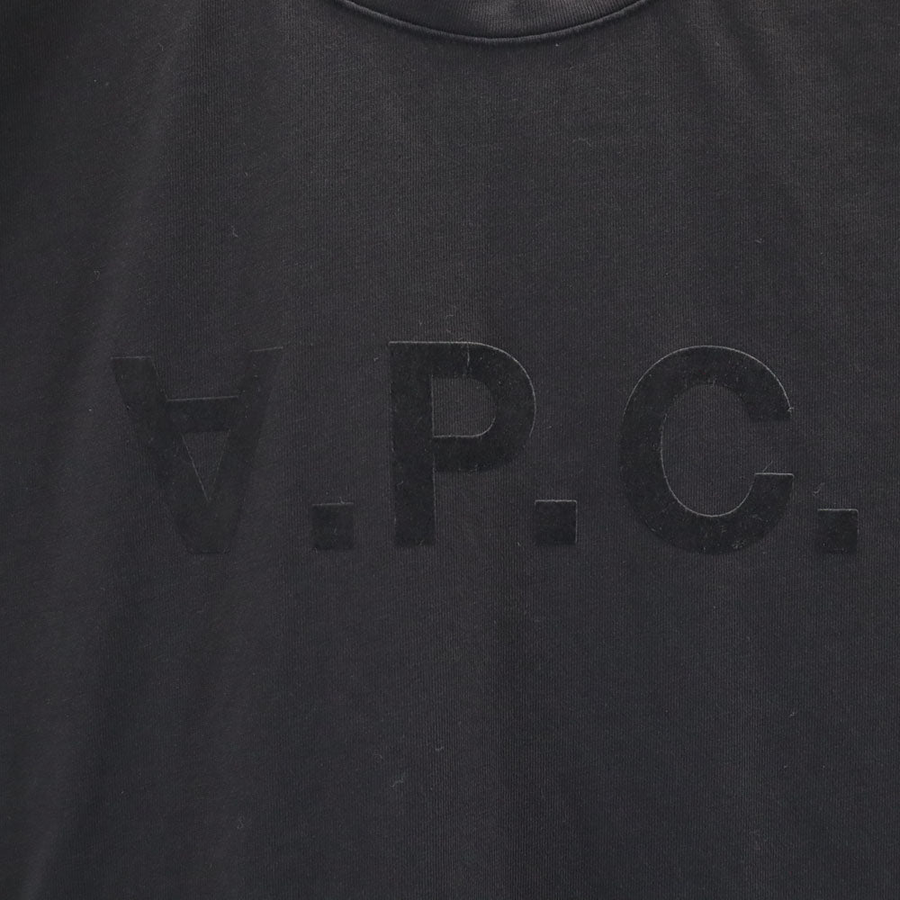 アーペーセー 日本製 フロッキープリント 半袖 Tシャツ S ブラック A.P.C. メンズ